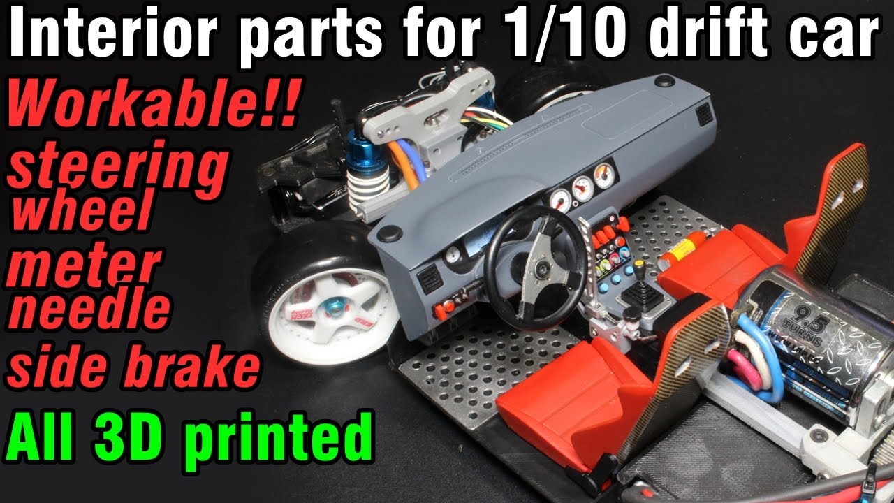 Workable interior parts for 1/10 RC car(HSP 94123 Flying Fish RWD drift car)