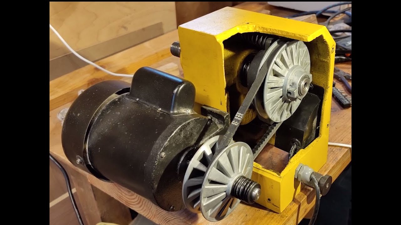 Change Headstock bearings, belt & pulleys on Variable Speed Wood Lathe