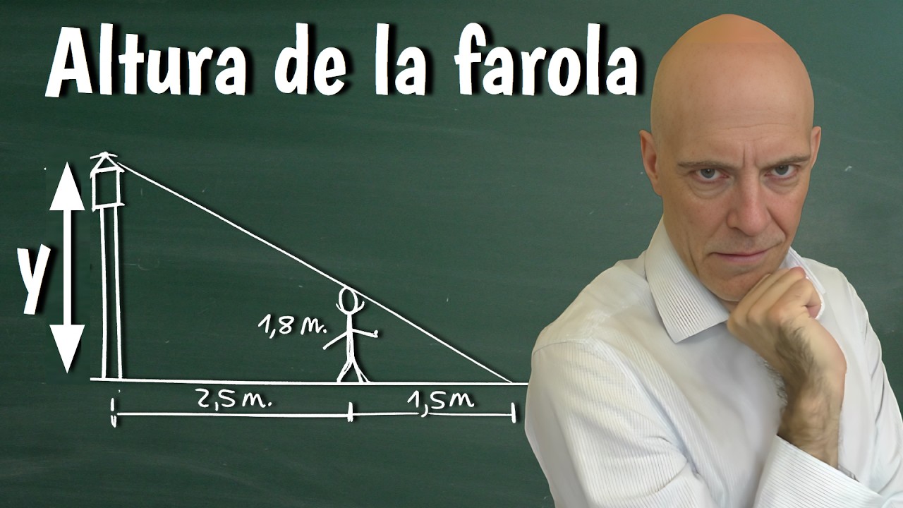 Halla la altura de la farola. Geometría Básica