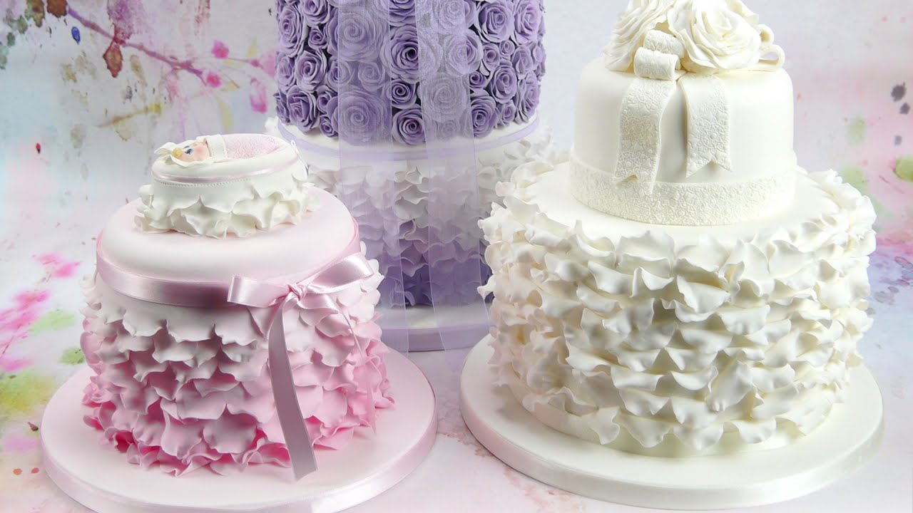 How To Make Beautiful Ruffles & Frills On A Cake