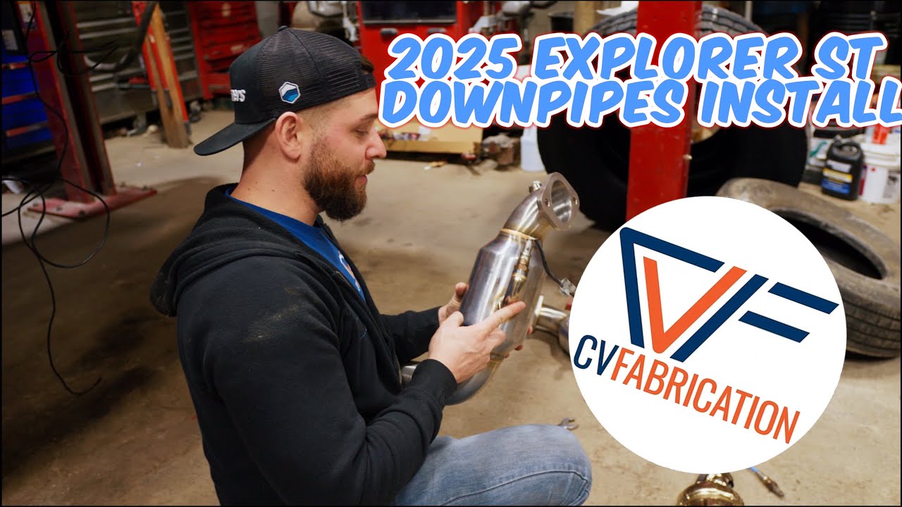 2025 Explorer ST Downpipes install & sound