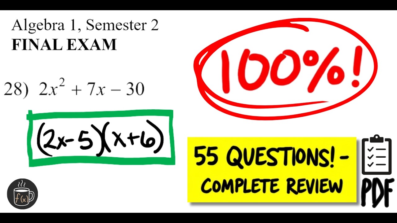 Watch this before your Algebra 1 Final (Semester 2 Review)
