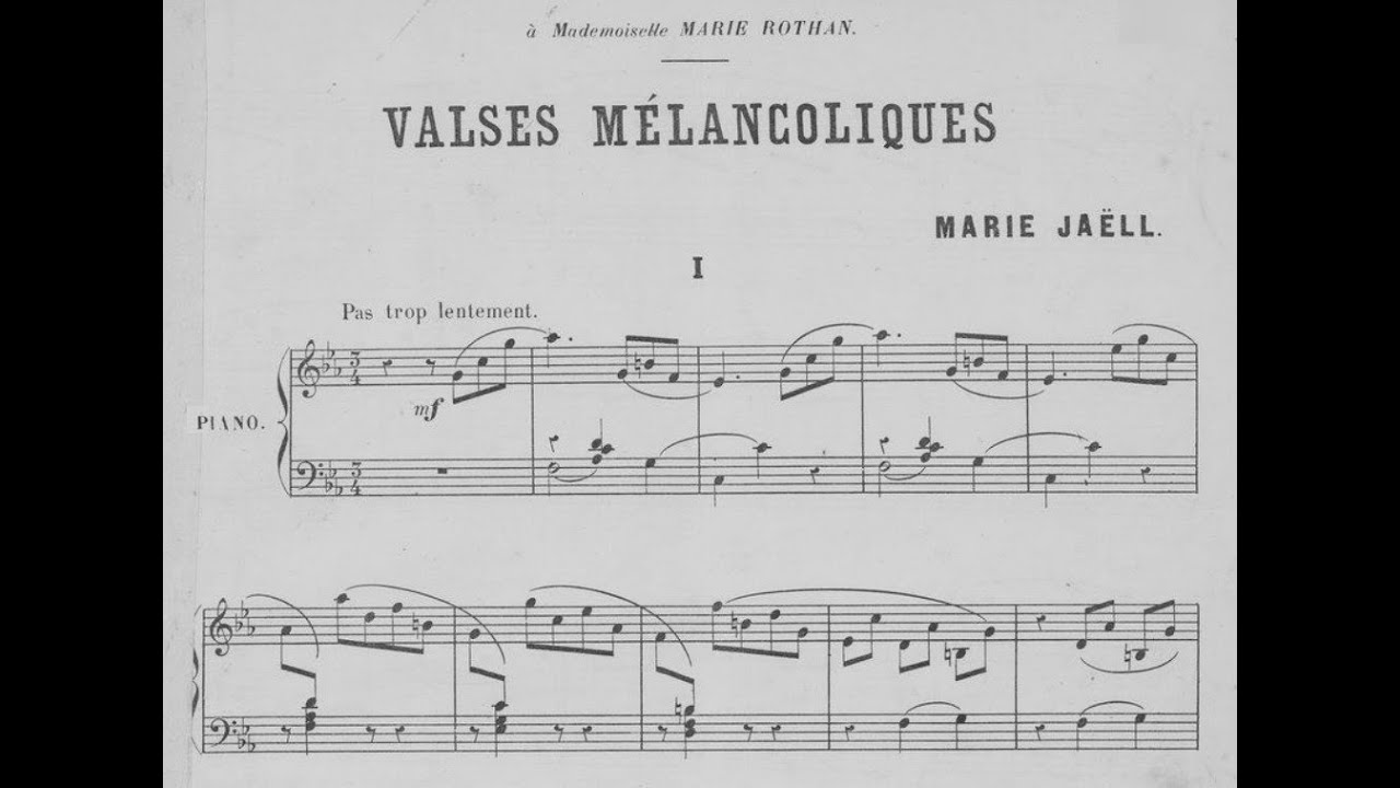 Marie Jaëll - Valses mélancoliques for piano (with score)