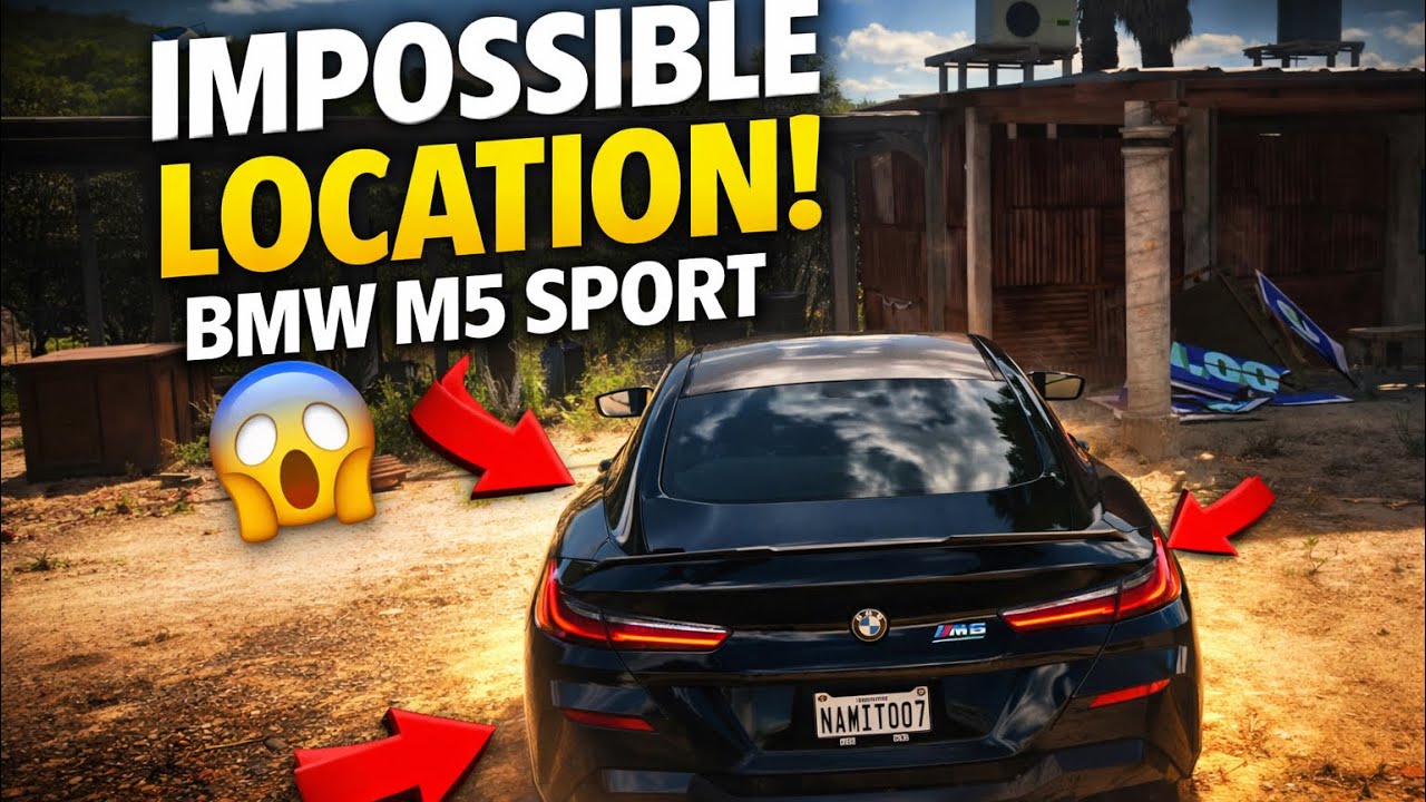 BMW M5 Sport in the Most Difficult Location! 😱 friend invited birthday ￼