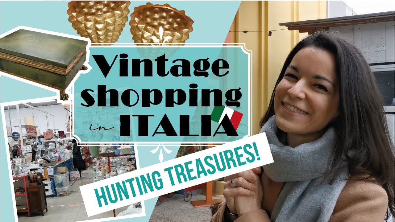 VINTAGE SHOPPING in ITALY - Second hand home decor and clothes + HAUL