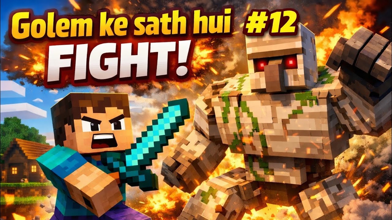 🔥 Aaj Golem se seedhi takkar! | Minecraft Survival