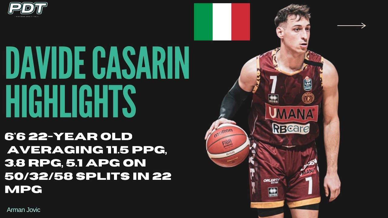Davide Casarin 25-26 Season Highlights | 6'6 physical playmaking guard.