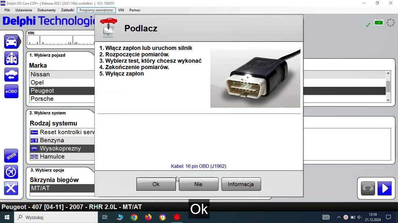 Delphi 2021.10b - Adaptacja zaworu EGR | DS150E | CDP+