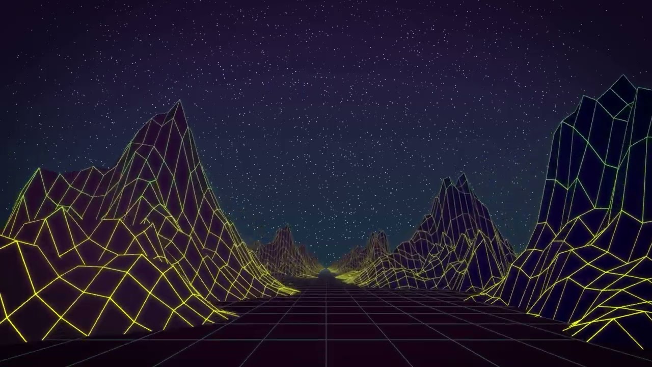 Free Retro Futuristic 80s Synthwave Loop | 4K Royalty Free Sci-Fi Background