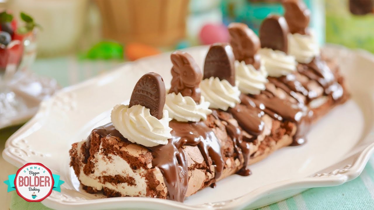 5-Ingredient Flourless Brownie Roll | Bigger Bolder Baking