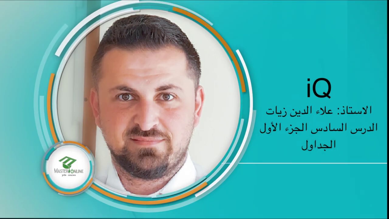 البحث السادس ( IQ ) الجداول 1