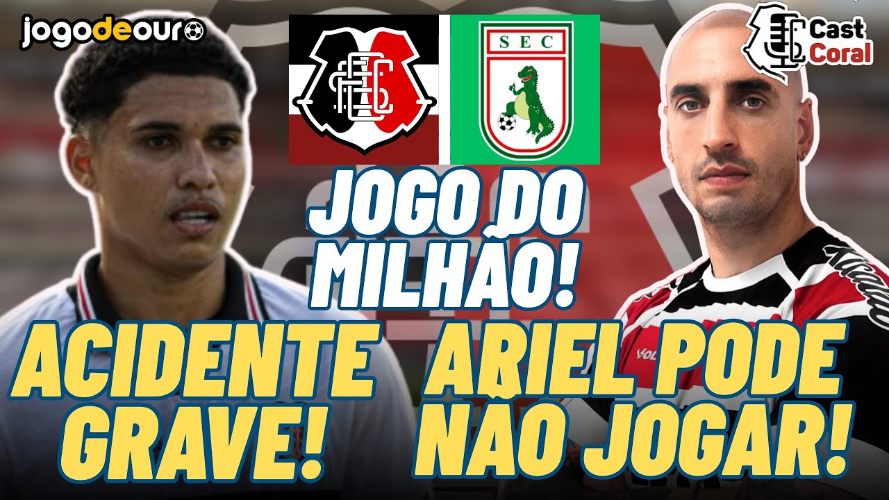 🚨URGENTE! ACIDENTE GRAVE COM JOGADOR QUE PERTENCE AO SANTA, JOGO DO MILHÃO DEFINIDO! #castcoral 