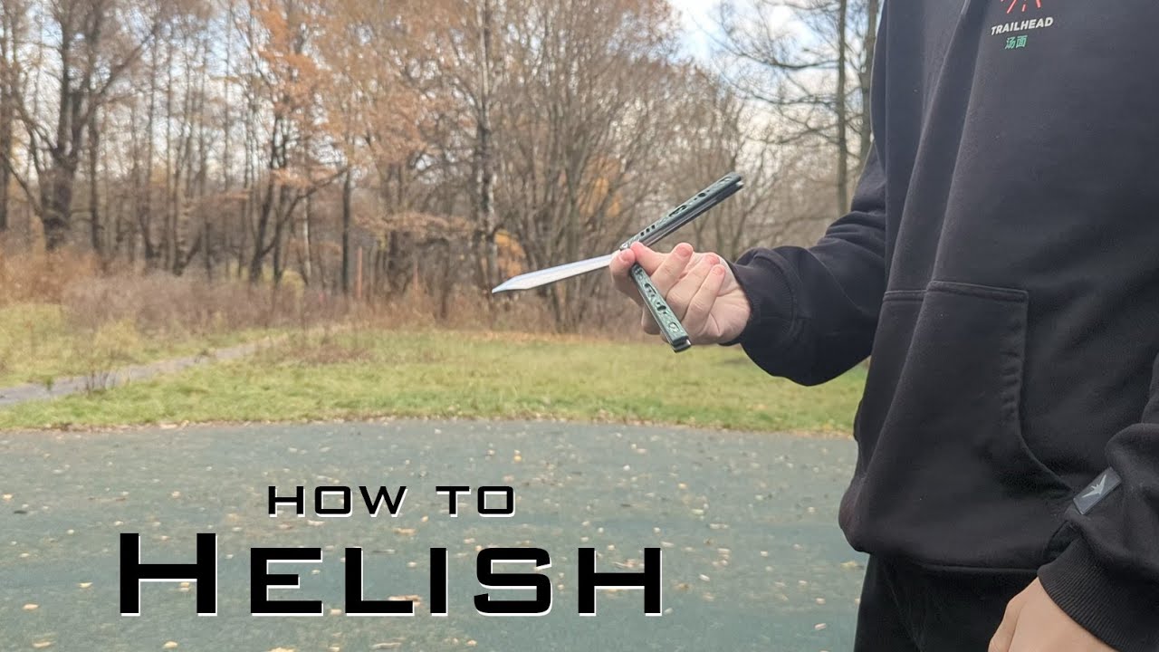 Helish - Обучение среднему трюку на ноже бабочке | How to Helish on Balisong