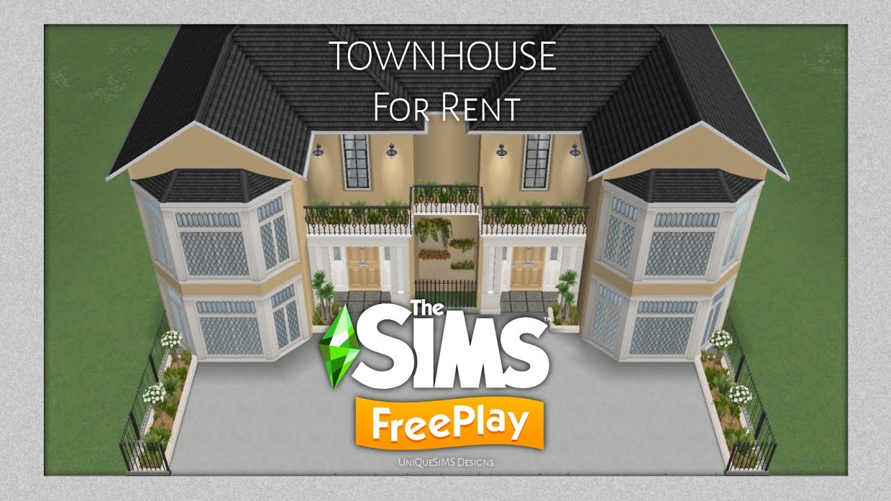 Townhouse 2-in-1 For Rent | The Sims FreePlay | House Tour & Floor Plans | UniQueSiMS Designs