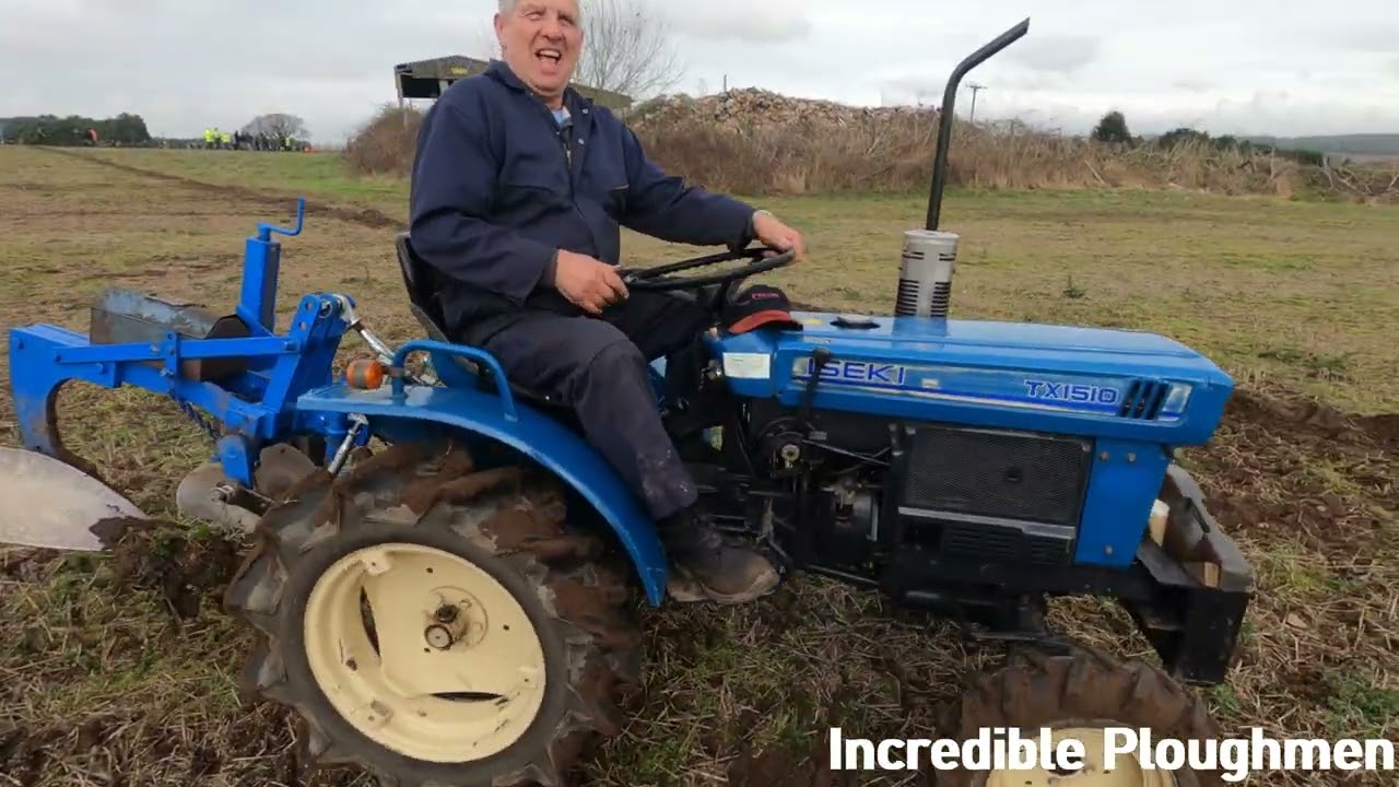 1980 Iseki TX1510 4WD 0.8 Litre 3-Cyl Diesel Tractor (14.6 HP) with Ransomes Plough