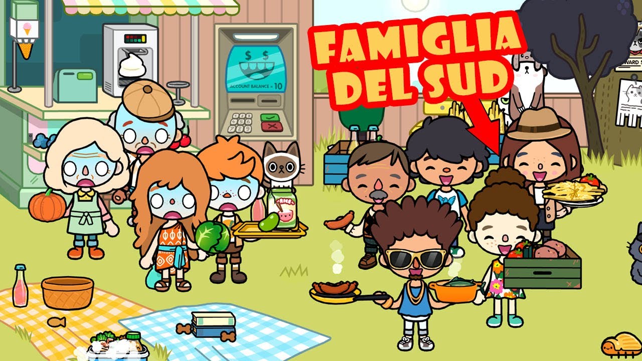 La pasquetta con la famiglia di Gennarino ! 😂 [Nord Vs Sud in toca life world ]