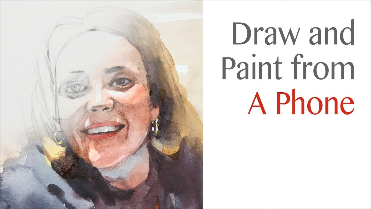 Basics #29 - How to draw and paint a portrait from a phone