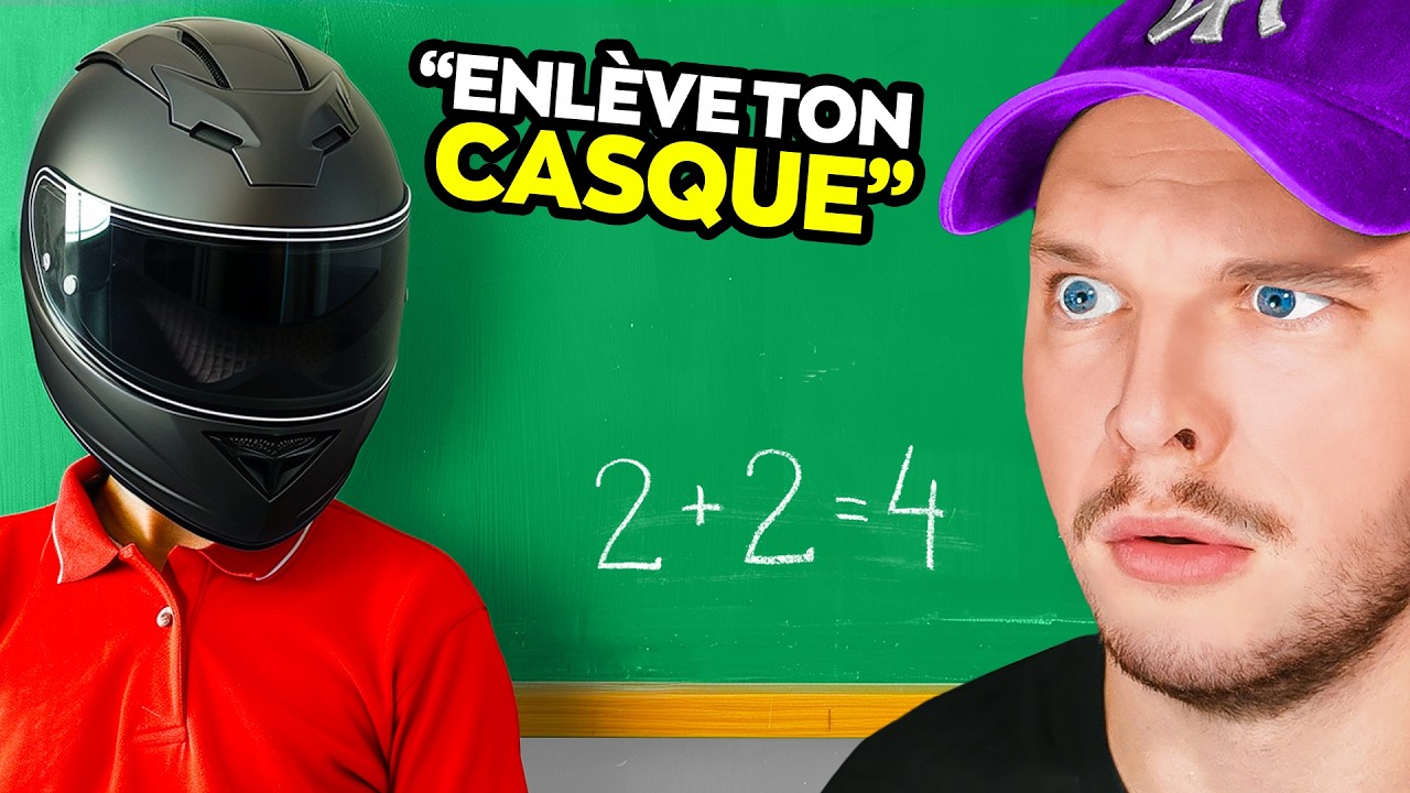 Un Beau Garçon Porte Un Casque Pour ÉVITER LES FILLES !