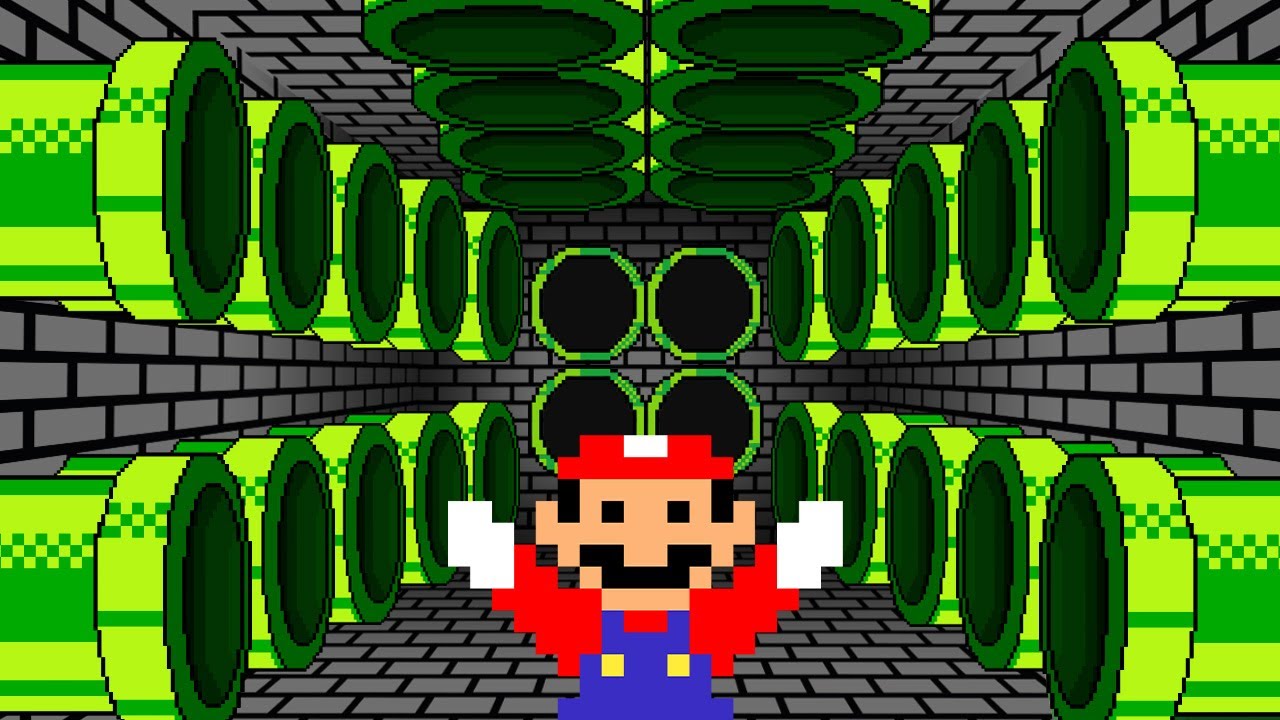 Super Mario: 100 Mystery Pipes But Only One Lets MARIO Escape!