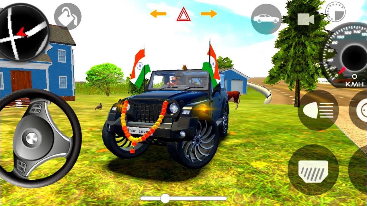 Modified Mahindra Thar 🤯Car Game:Indian Cars Black 🖤Thar(Gadi Wala Game)-Cars Games Android Gameplay