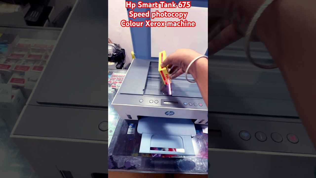 Hp Smart Tank 675 Speed photocopy Colour Xerox machine#hp #service #printersupportsoftware