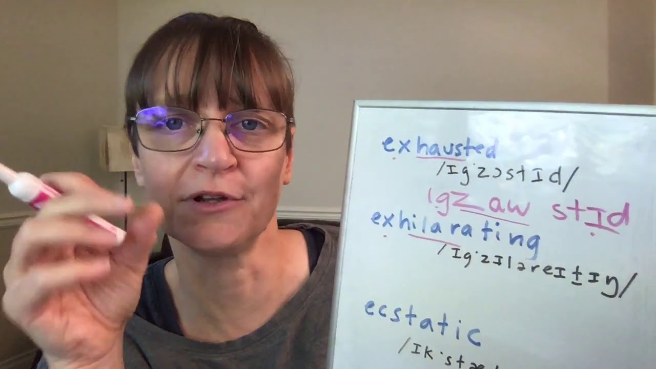 Как произносится слова Exhausted, Exhilarating и Ecstatic