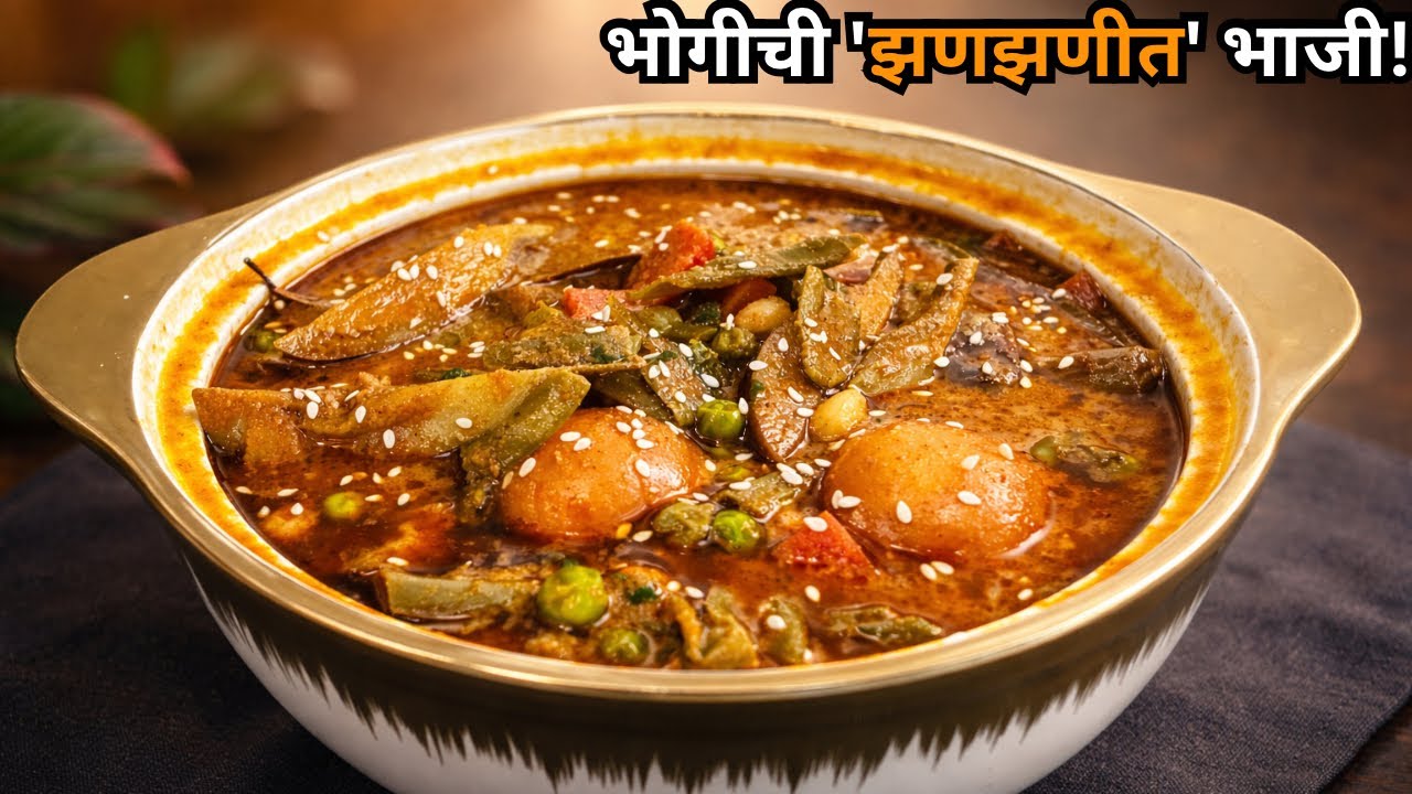 भोगीची 'झणझणीत' मिक्स भाजी | पारंपारिक खेंगाट रेसिपी | Bhogi Special Khengat Recipe | लेकुरवाळी भाजी