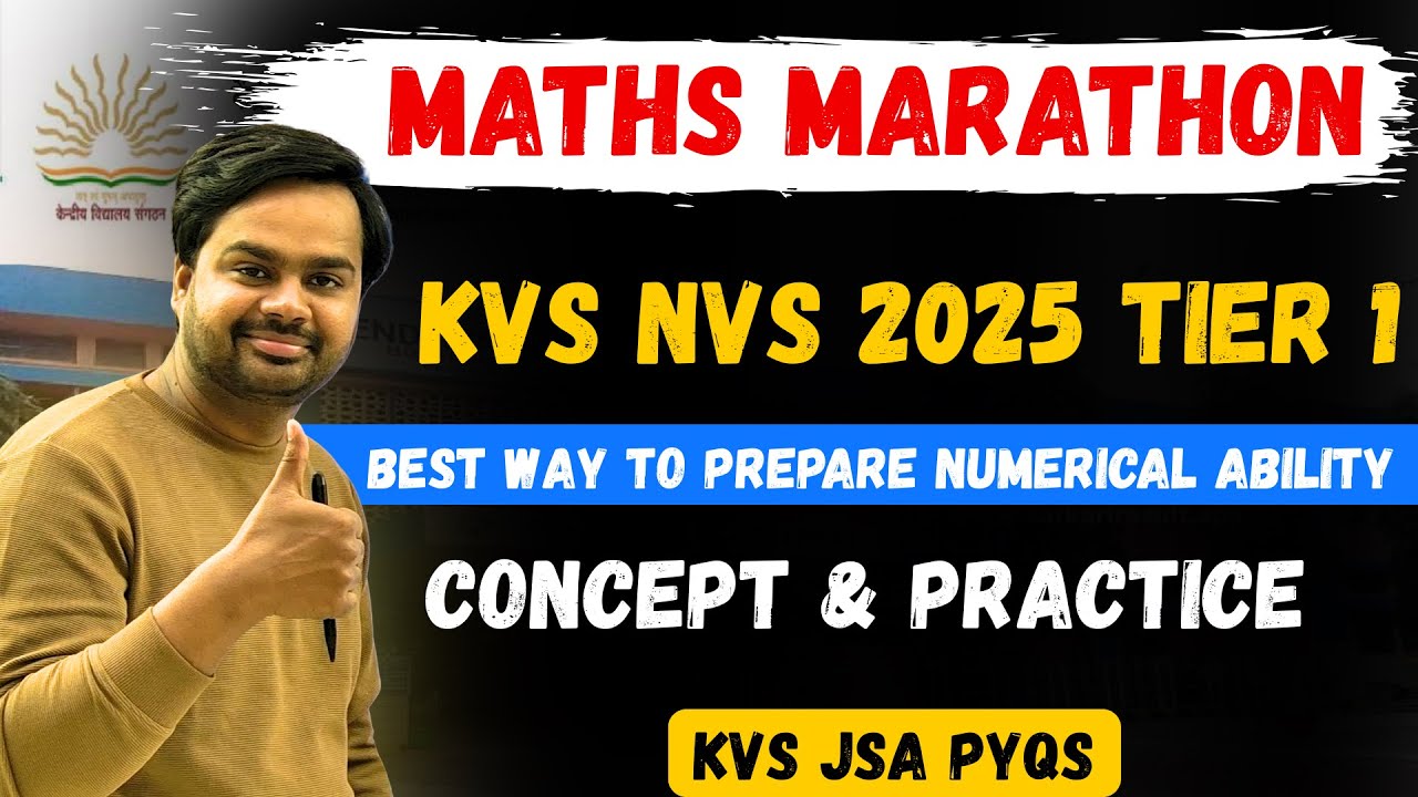 Maths Marathon for KVS NVS 2025 Tier 1 | Numerical Ability Practice Session for KVS NVS 2025 Tier 1