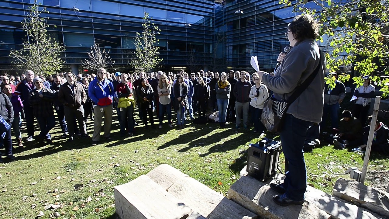 GOOGLE WALKOUT ON THE BOULDER CAMPUS TO PROTEST COMPANY'S SEXUAL HARASSMENT POLICIES