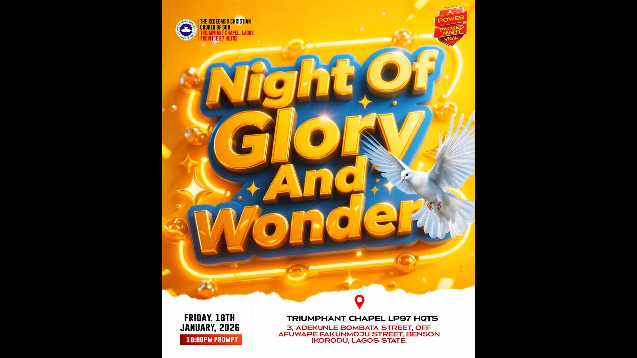 Night of Glory & Wonders with P. Elisha Adefesobi | Jan | 16th | 2026