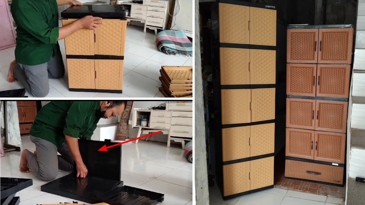 Cara merakit lemari plastik Tabitha 5 susun #almari #lemari