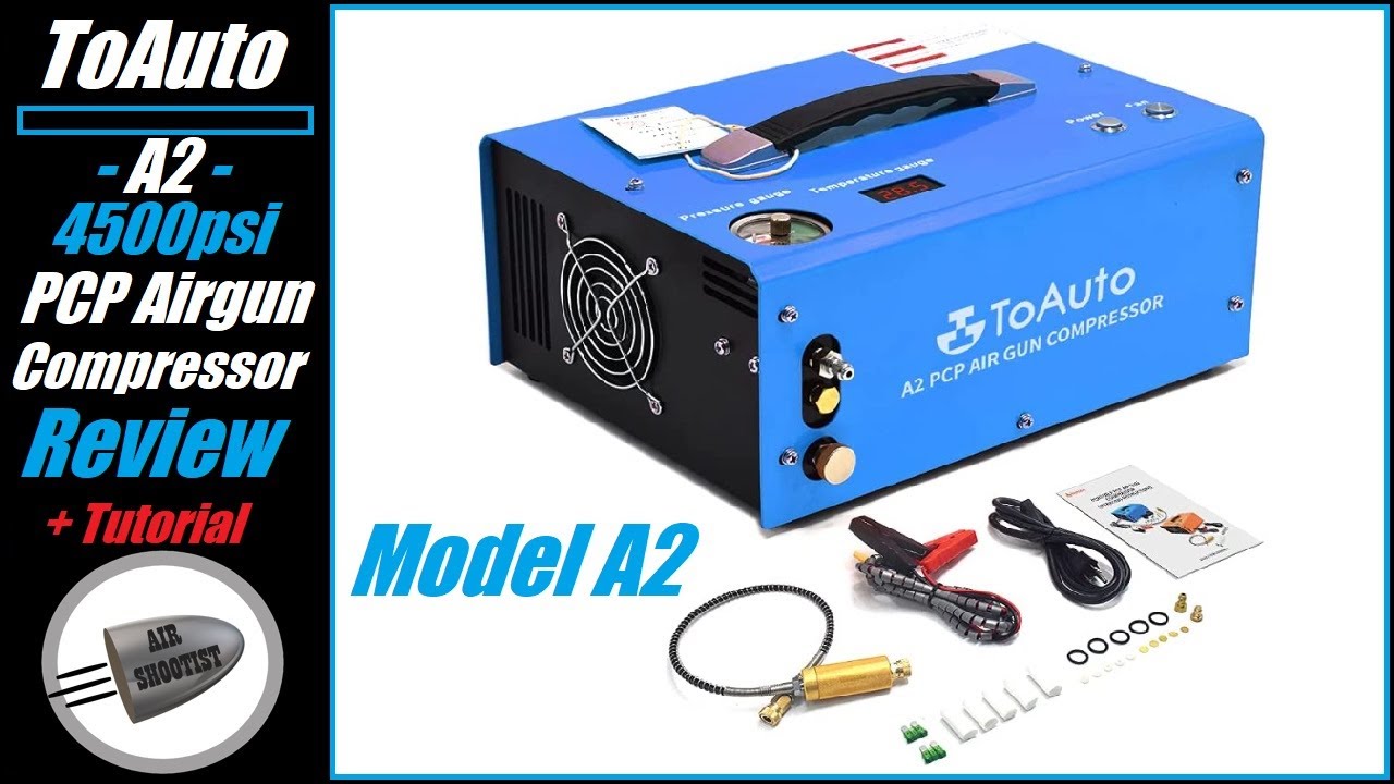 ToAuto A2 Compressor Review and Usage Tutorial  -- 4500 psi PCP Airgun & Paintball Tank Compressor