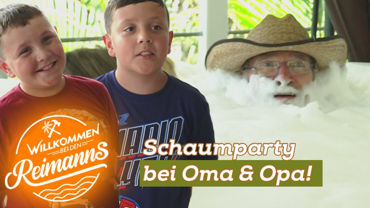 Family-Time und SCHAUMPARTY auf Konny Island! Ferien bei Oma und Opa Reimann