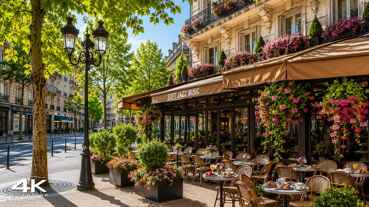 Soft Morning Jazz at Paris Cafe | Summer Bossa Nova Piano & Relaxing Outdoor Jazz Music for Work