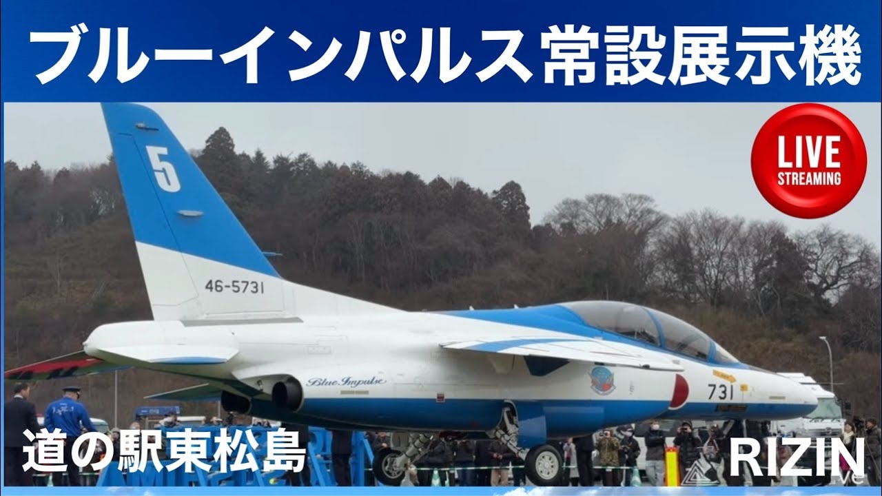 🔴Liveブルーインパルス常設展示機【道の駅東松島】 #ブルーインパルス #三陸自動車道
