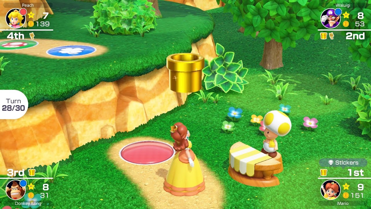 Mario Party Superstars #265 Woody Woods Daisy vs Peach vs Donkey Kong vs Waluigi
