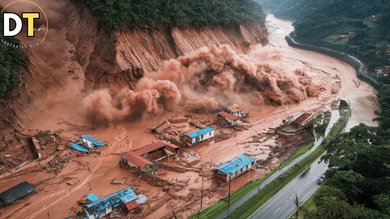 Массовая эвакуация в Колумбии! Наводнение и оползень, крупные разрушения в Сабанете!