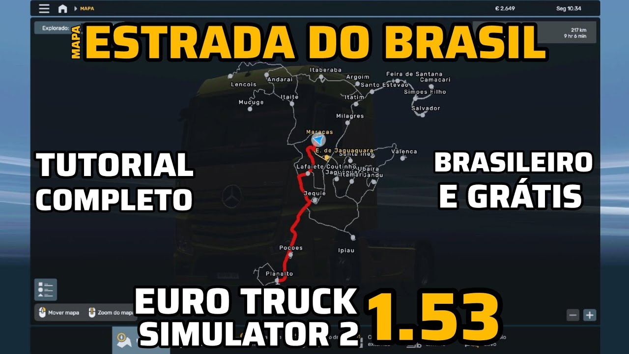 TUTORIAL COMO BAIXAR E INSTALAR O MAPA  ESTRADAS DO BRASIL NO EURO TRUCK SIMULATOR 2 1.53