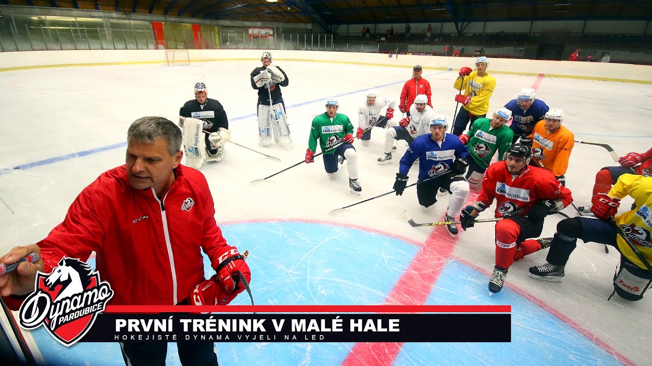 PRVNÍ TRÉNINK | Široký kádr hokejistů Dynama vyjel na led