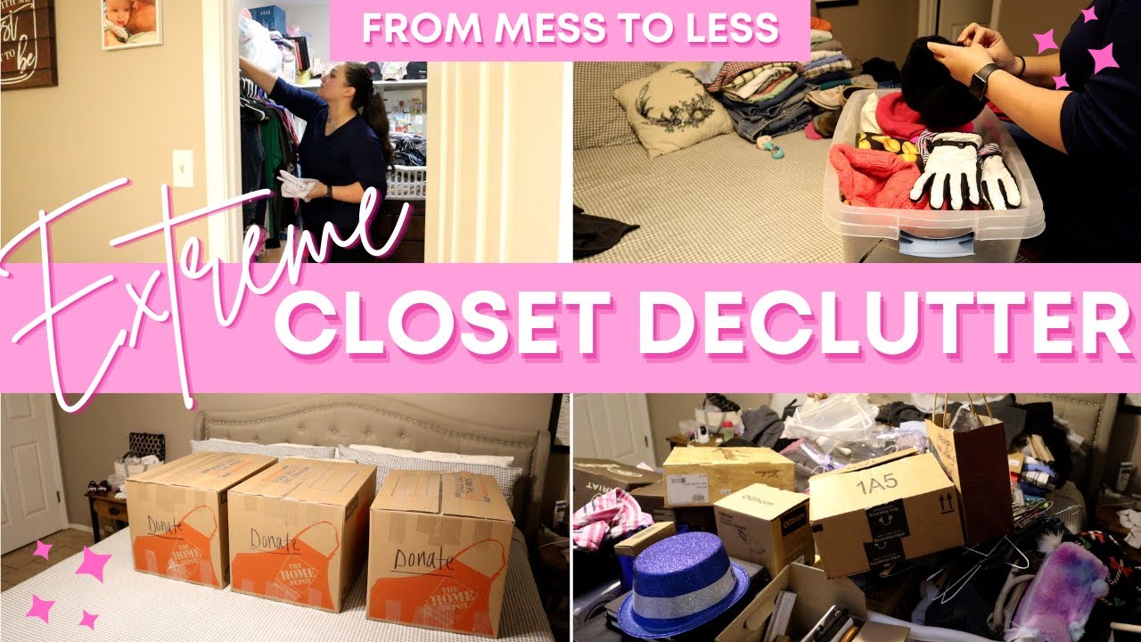 EXTREME CLOSET DECLUTTER 2021 | DECLUTTER WITH ME | FROM MESS TO LESS | BLESSED TO BE A MOMMY