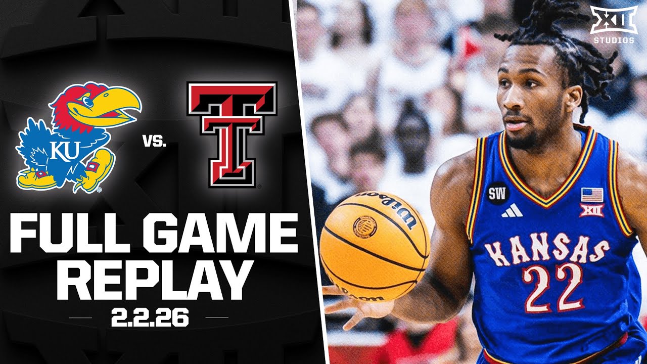 #11 Kansas vs. #13 Texas Tech Full Game Replay (2.2.26) | 2025-26 Big 12 Men's Basketball