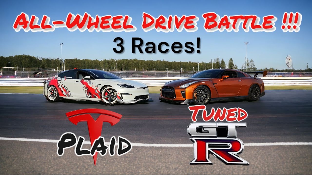 Highly Tuned GT-R Drag Races Tesla Plaid - 3 Races!
