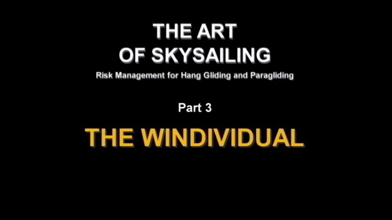 The Art of Skysailing - Risk Management for Hang Gliding and Paragliding - Part 3 The Windividual