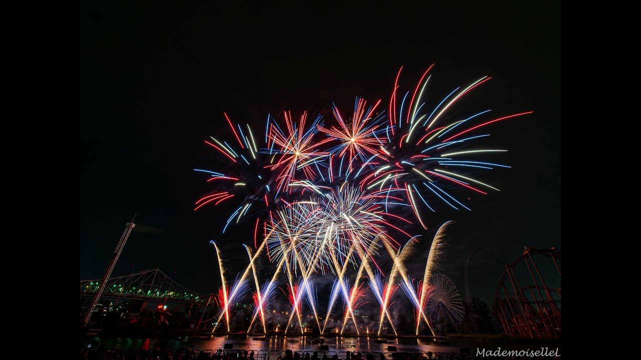 Feux d'artifice des USA 2025 ''fireworks'' par Pyro Spectaculars à La Ronde pour l'I.F.L.Q