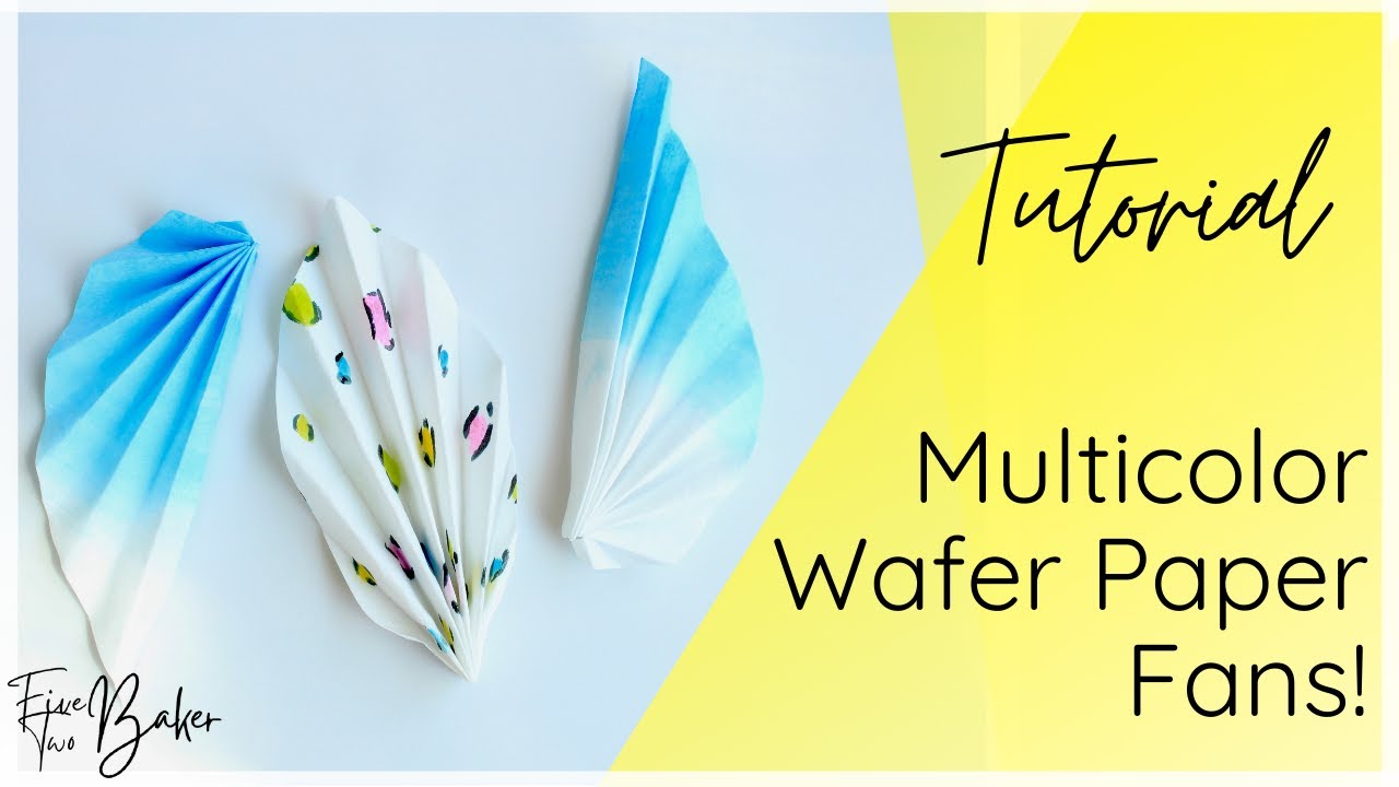 Coloring Wafer Paper Fans ⎸Wafer Paper Palm Leaves ⎸Wafer Paper Pleats ⎸Flexible wafer paper