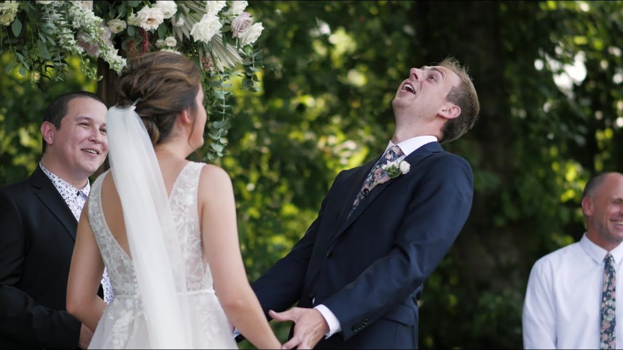Groom Can't Contain His Excitement Seeing His Bride For The First Time | Ann & Luke