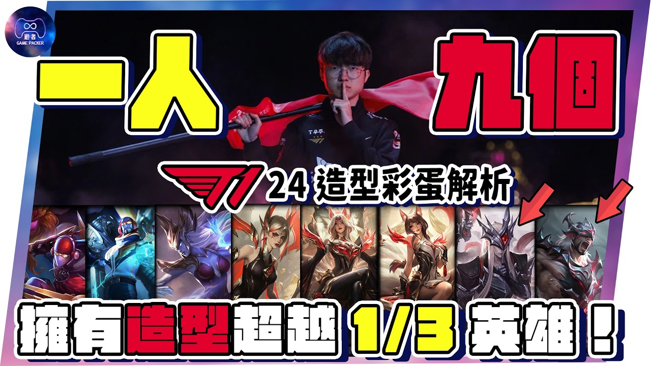 T1 2025 世界冠軍！Faker 一人十個造型 ｜24 T1 冠軍造型彩蛋解析｜ Faker雙造型｜ Zeus 吶兒同款｜Oner 窩不知道｜Gumayusi 晚安大小姐｜Keria 派克BLG
