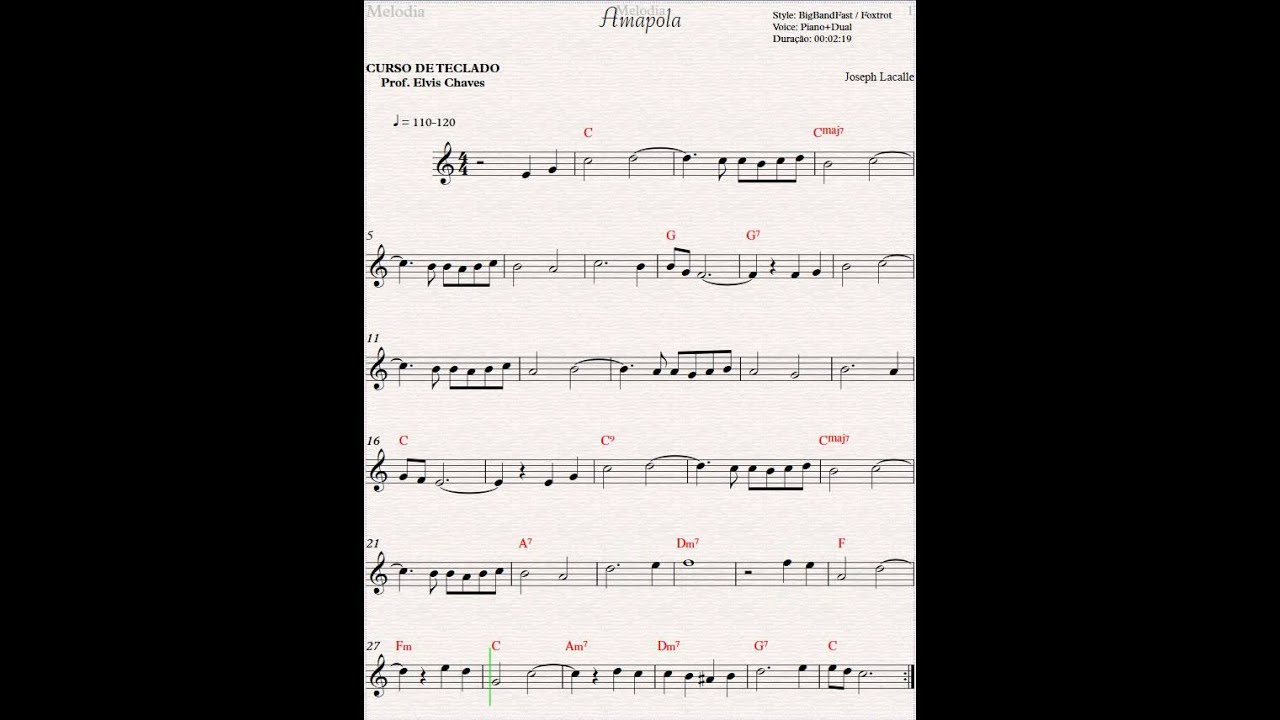 Amapola - Partitura