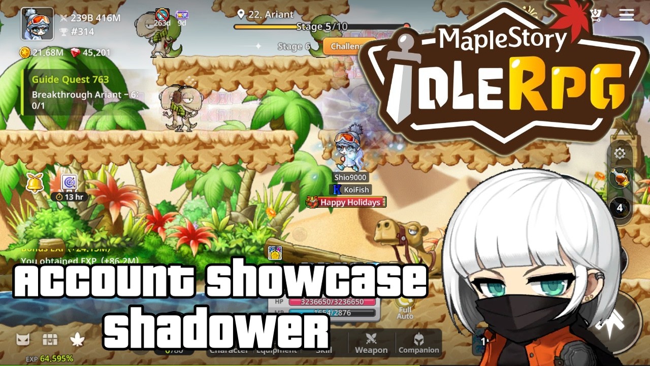 MapleStory Idle | Account Showcase | 200+ Billion Power | #mapleidle #maplestory #maplestoryidle