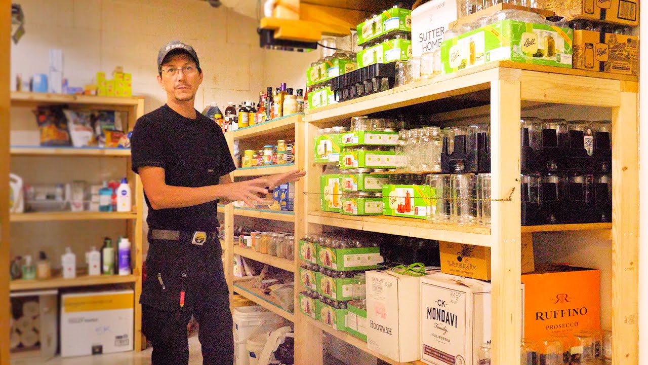 Basement Prepper Pantry Expansion for Canning Supplies